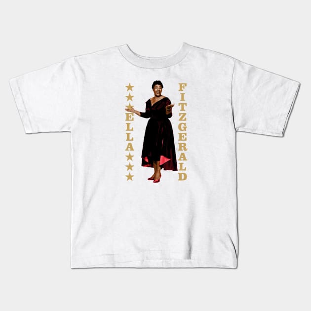 Ella Fitzgerald Kids T-Shirt by PLAYDIGITAL2020